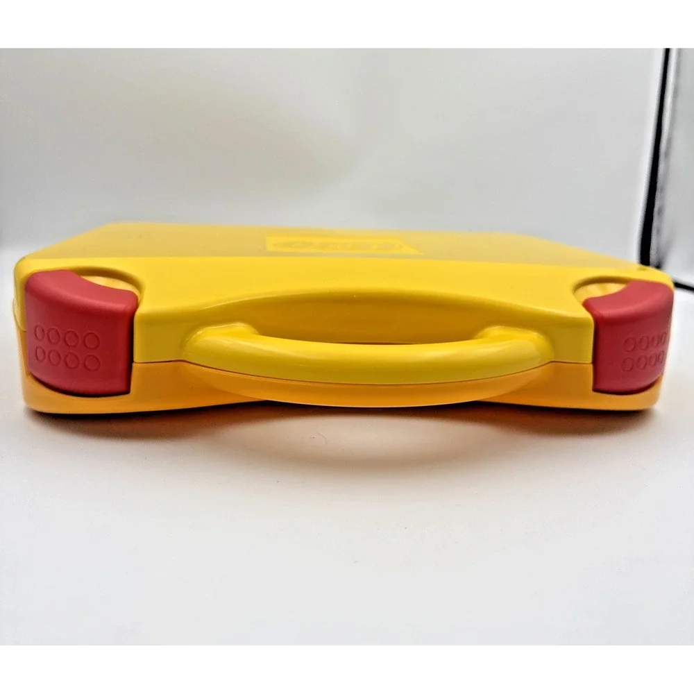 LEGO Yellow & Orange Plastic Carrying Case Storage Box‎ With Dividers
